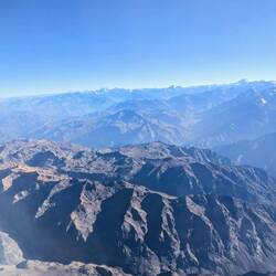 Flying over the Andes