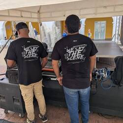 These guys were setting up for a big event tomorrow, perhaps? Neat logo