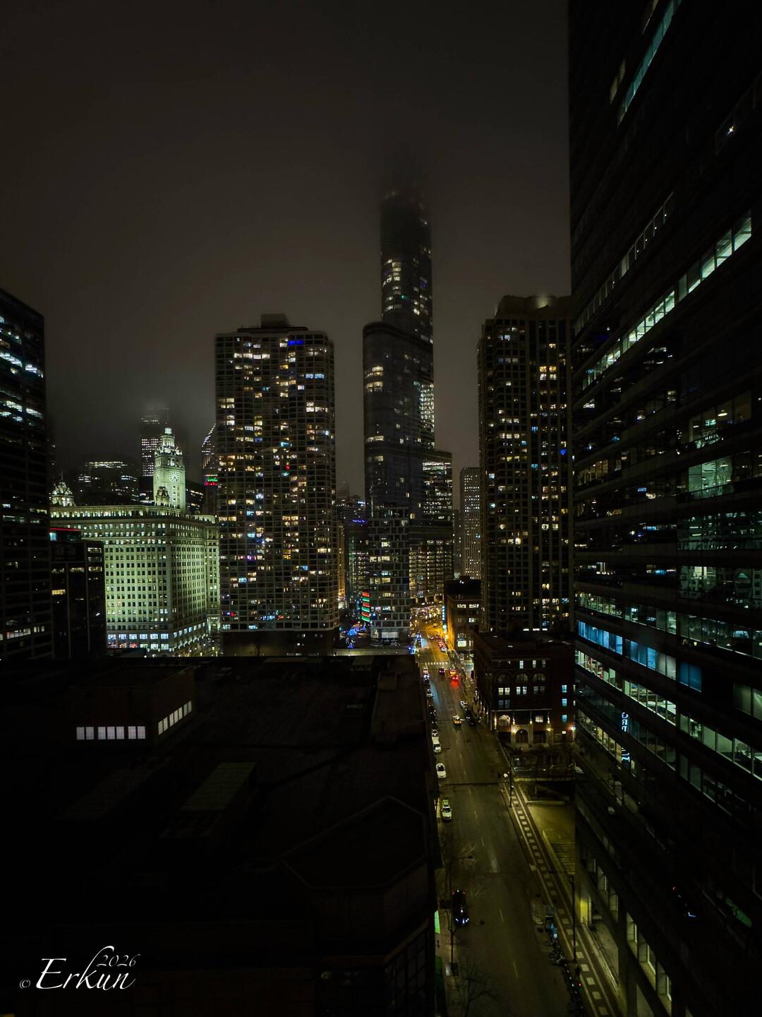 View from our room at the Homewood Suites — Chicago, Illinois.
