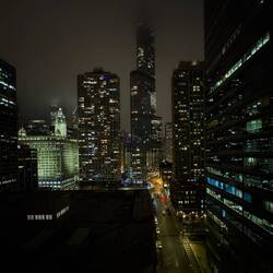 View from our room at the Homewood Suites — Chicago, Illinois.