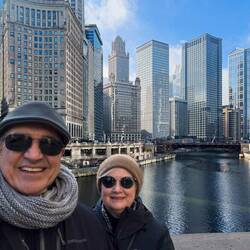 At the DuSable Bridge — Chicago, Illinois.