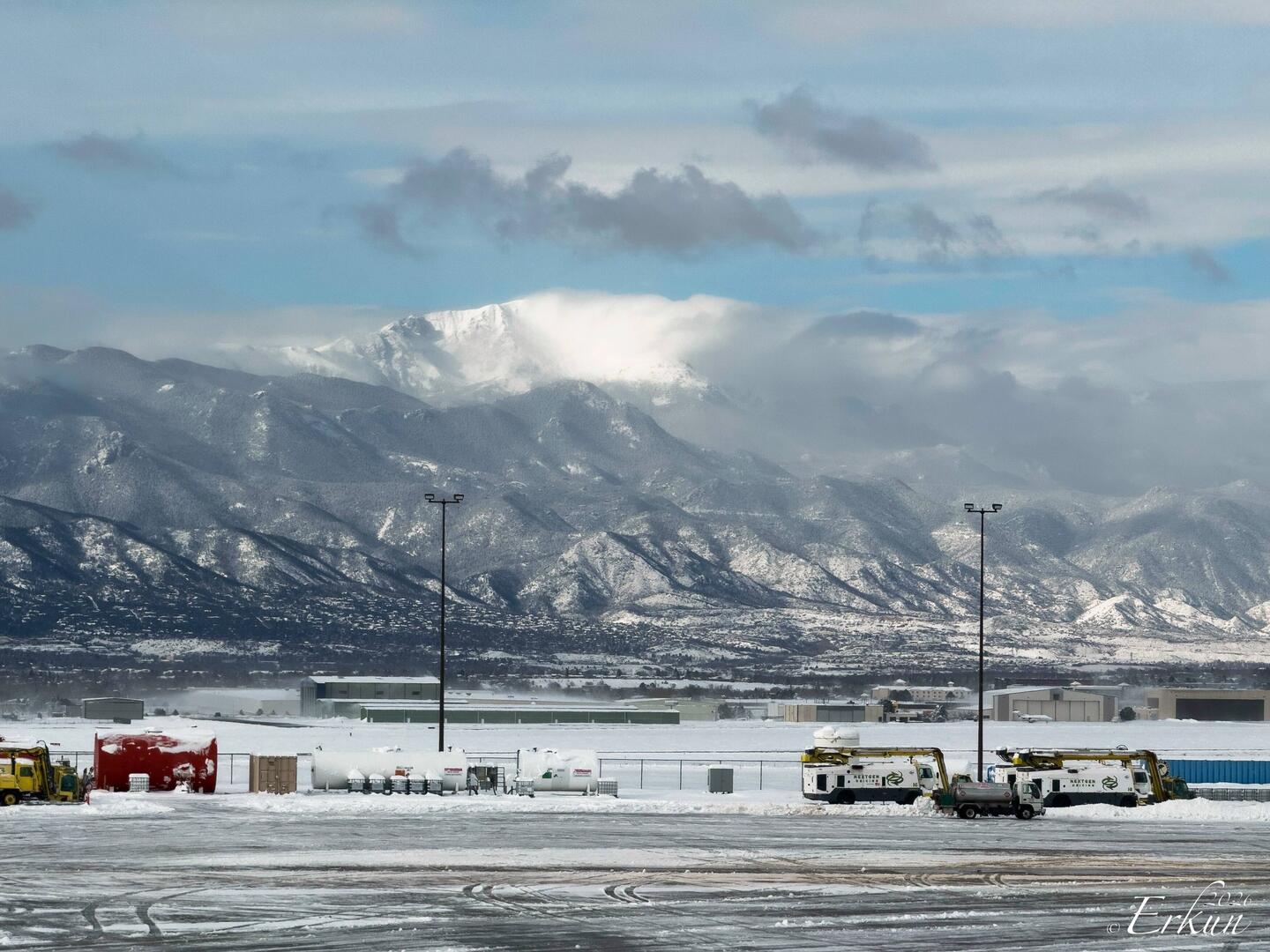 Hello Pikes Peak ... just coming out from behind the clouds — Colorado Springs, Colorado.