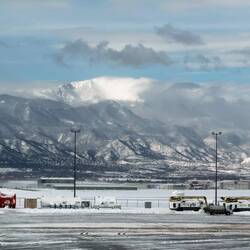 Hello Pikes Peak ... just coming out from behind the clouds — Colorado Springs, Colorado.