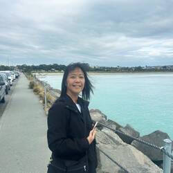 Debbie at the "Little Blue Penguin" colony