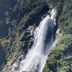 One of very few permanent waterfalls there