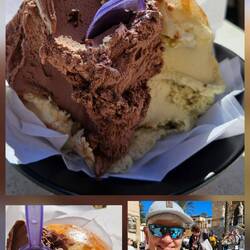 Broiche gefüllt mit Eis