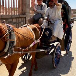 Zum Tempel geht's per Kutsche – für Touristen ist der Weg zu Fuß zu lang 😉