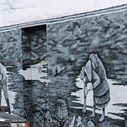 Wandmalerei - Muschelfischer