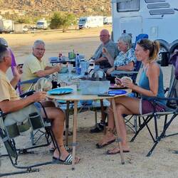 Gemeinsames Abendessen am Platz