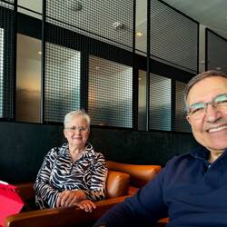 At the UA Lounge near Gate B44 @ DEN — Denver, Colorado.