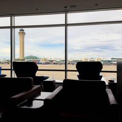 View of airport operations from our seats at the UA Club @ DEN.