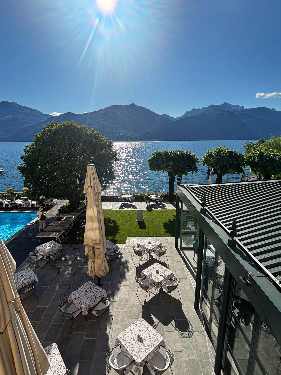 Lake Como glistening in the sun on our departure!