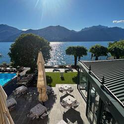 Lake Como glistening in the sun on our departure!