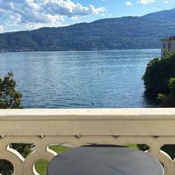 The view from our balcony at the Grand Hotel Majestic