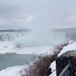 Horseshoe Falls & American Falls & Blick in die USA