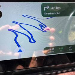 Satnav telling us what to expect