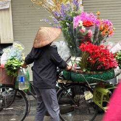 Florist making deliveries