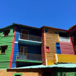 Bunte Häuser in La Boca
