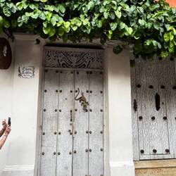 The gecko indicates that nuns were the original inhabitants. Not clear about the symbolism.