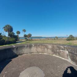 Die Batterie die nach dem Bürgerkrieg hierher gebaut wurde.