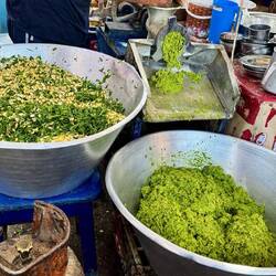 ....hier werden die Falafel produziert und nach Sonnenuntergang verkauft