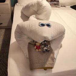 Unsere Betten wurden nett verwandelt!