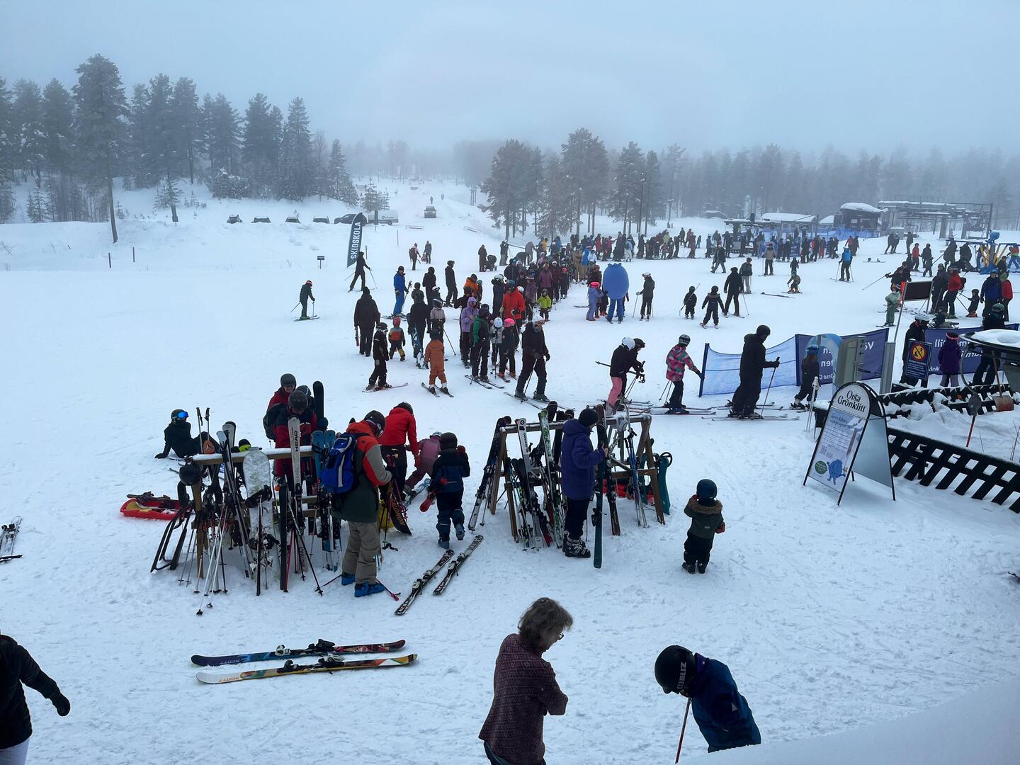 Viel Betrieb auf der Piste