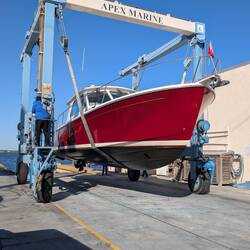 Hauling out in Stuart for seacock repair and bottom cleaning