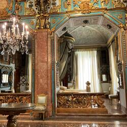 A double bedroom with a difference, note the back to back beds!