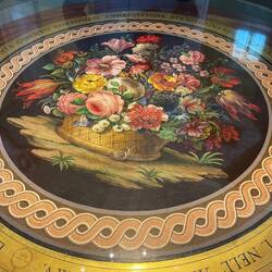 The most exquisite inlaid marble mosaic table top