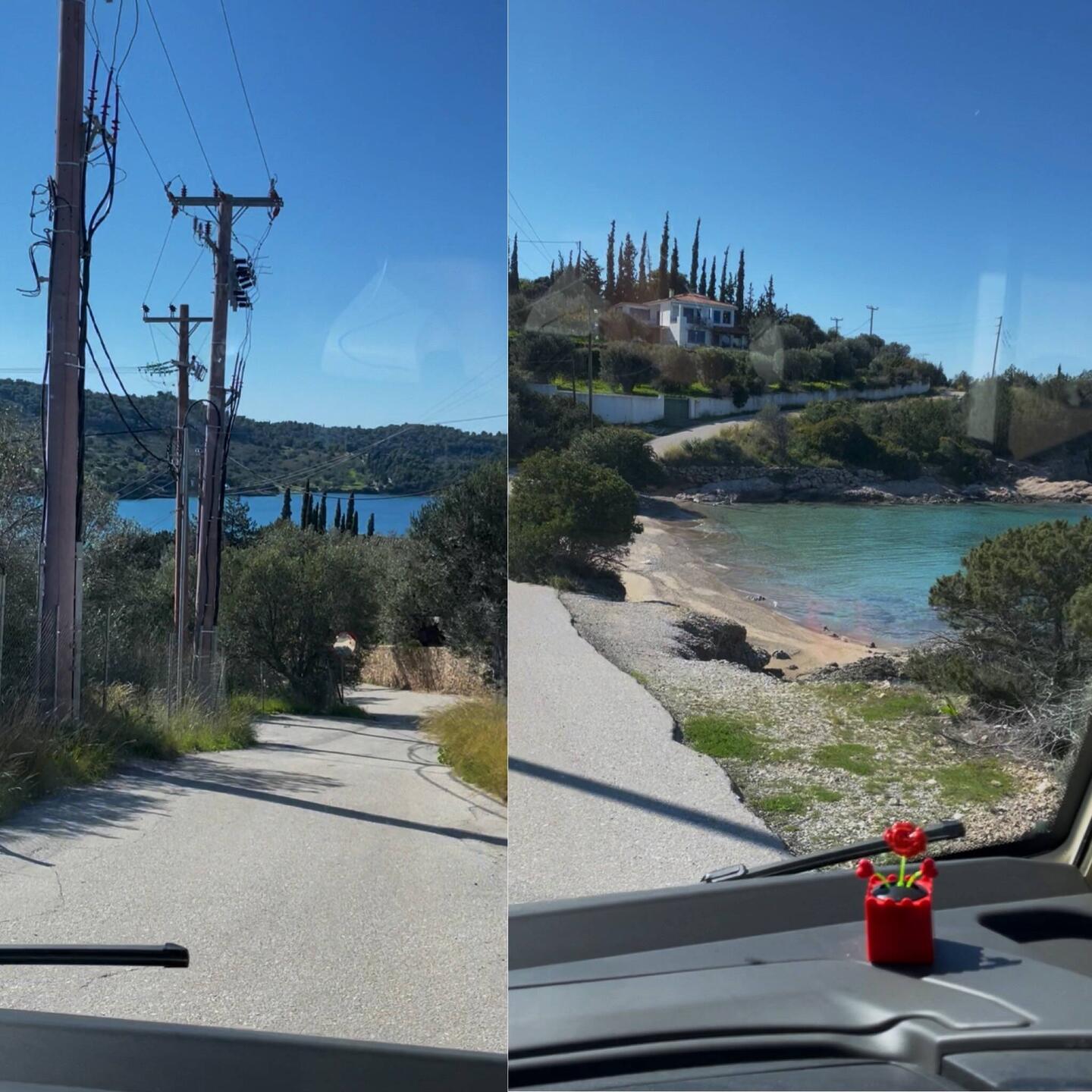 Auf der kurzen Fahrt kommen wir an einigen kleinen Buchten🏖️vorbei.. 🤩