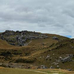 River eroded limestone high on the hill