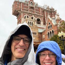 Tower of Terror - much darker than WDW's. Denise wasn't going to miss this.