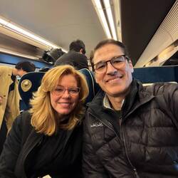 We made it! On the train!