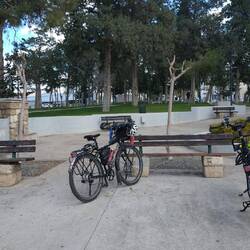 Wir essen im Park und rollen runter zur Altstadt.