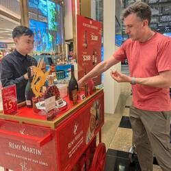 Killing time at the first of our two long transits. Can only drink so much cognac in 8 hours.