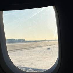 Hard to tell, but JFK was full of snow, plowed off the runways!