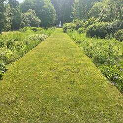 The vista leading away from the captain's mausoleum