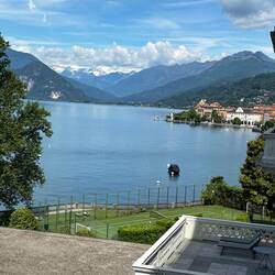A final look at the snowcapped Alps in the distance