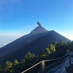 First view of Fuego from camp