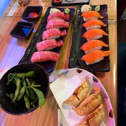Even in the mountains, the sushi is delicious, well everything is delicious.
