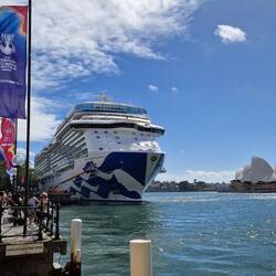 Discovery Princess liegt gerade hier vor Anker...