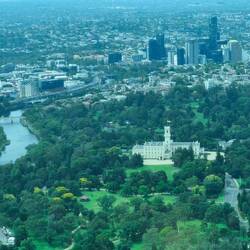 Blick Richtung Botanischer Garten mit Government House