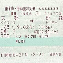 so sehen die Shinkasentickets aus...