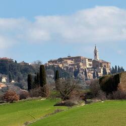 Immer Pienza - das Ziel - vor Augen
