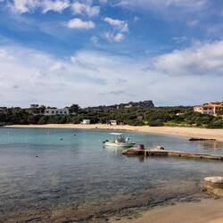 Bucht am Capo Testa - Start der Wanderung