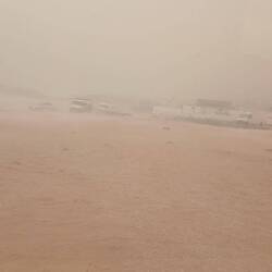 Der Sandsturm war echt schlimm...