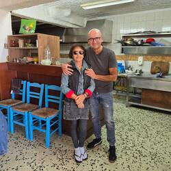 Vom Tavernenbesitzer und seiner Lebensgefährtin wurden wir bestens bekocht 😋😍