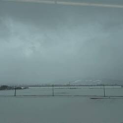And what do you know, it's snowing north of Nagano - we went North to go South along the west coast.