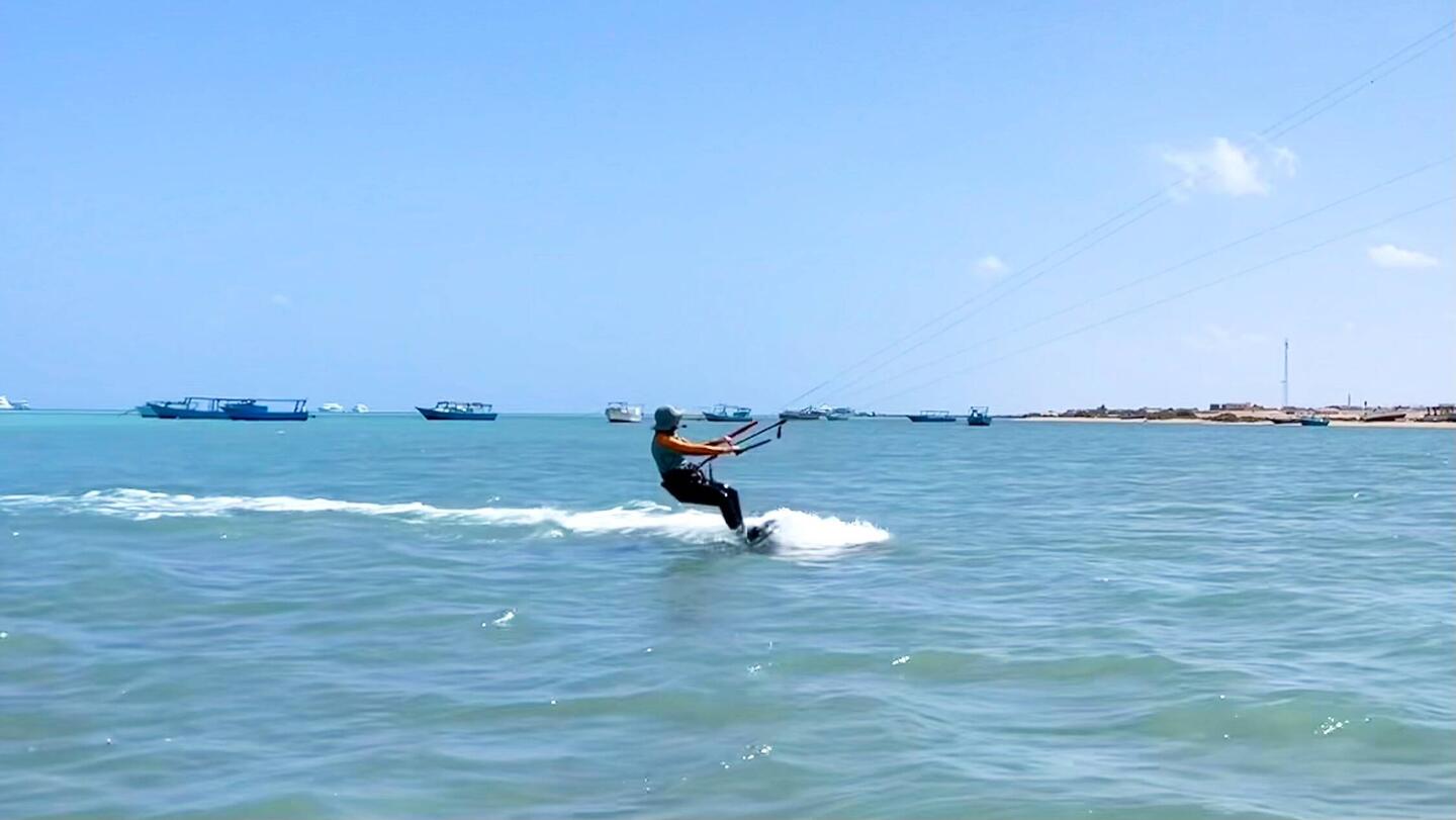 Evi übt upwind fahren